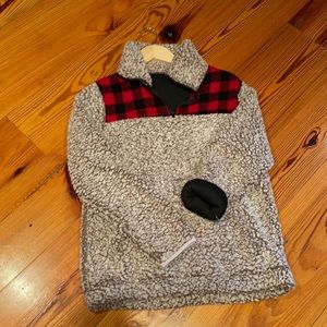 Amazon fleece 3/4 zip pull over